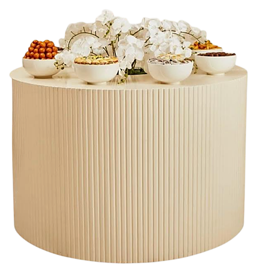 Beige food table